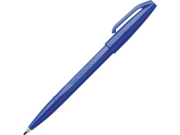 Pentel Sign Retractable Gel Pens, Fine Point, Blue Ink, Dozen (S520-C)