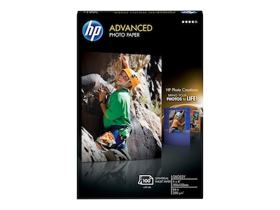 HP Advanced Glossy Photo Paper, 4" x 6", 100/Pack (Q6638A)