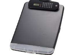Officemate Slim Plastic Storage Clipboard, Charcoal (83306)
