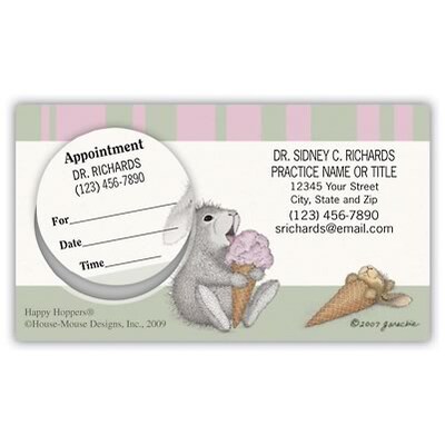 Happy Hoppers(r) Medical Arts Press(r) Dual-Imprint Peel-Off Sticker Appointment Cards; Ice Cream
