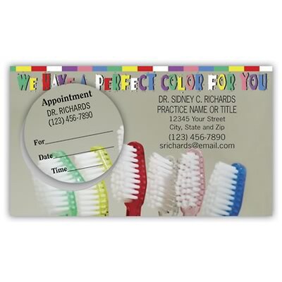 Medical Arts Press(r) Dual-Imprint Peel-Off Sticker Appointment Cards; Perfect Color