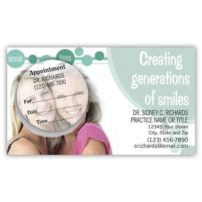 Medical Arts Press(r) Dual-Imprint Peel-Off Sticker Appointment Cards; Creating Generations