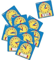 Time, Learning Resources(r) Write and Wipe Student Clocks, Set of 10