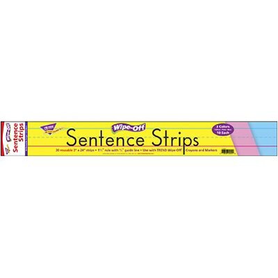 Trend(r) Multicolor Wipe-Off Sentence Strips