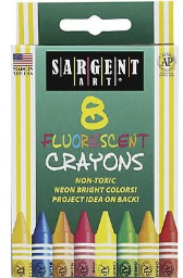 Sargent Art(r) Fluorescent Crayons, 8/Box
