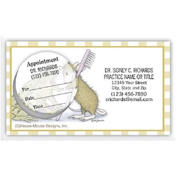 House Mouse(r) Dual Imprint Peel Off Sticker Appointment Cards; Frog Brush