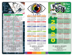Magnetic Strip Back Eye Care Promotional Calendars Assortment Packs; Eye Care