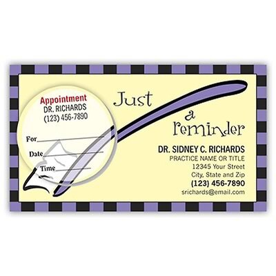 Medical Arts Press(r) Dual-Imprint Peel-Off Sticker Appointment Cards; Graphic Brush