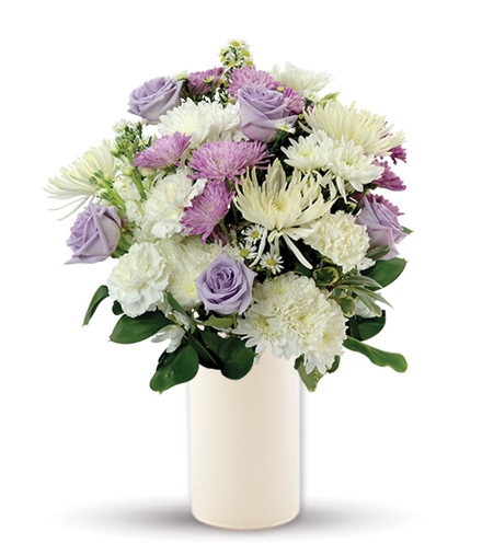 Thoughts of You with Vase & Get Well Balloon Flower Delivery