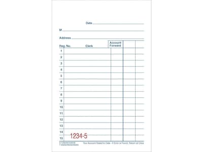 Adams 2-Part Carbonless Sales Orders Book, 5.63"L x 3.34"W, 50 Forms/Book, 10/Pack (ABF DC3510)
