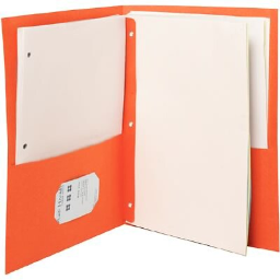 Quill Brand(r) 2-Pocket With Fastener Folders; Orange