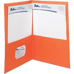 Quill Brand(r) 2-Pocket Folders without Fasteners; Orange