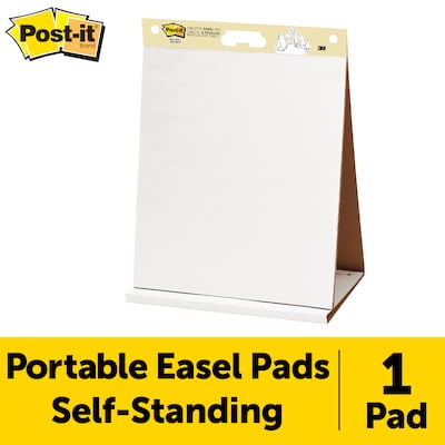 Post-it(r),ÿ Tabletop Easel Pad, 20" x 23", Unruled, Plain White (563R)