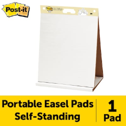 Post-it(r),ÿ Tabletop Easel Pad, 20" x 23", Unruled, Plain White (563R)