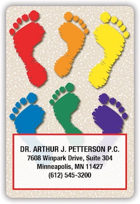 Medical Arts Press(r) 2x3" Glossy Full Color Podiatry Magnets; Colored Feet