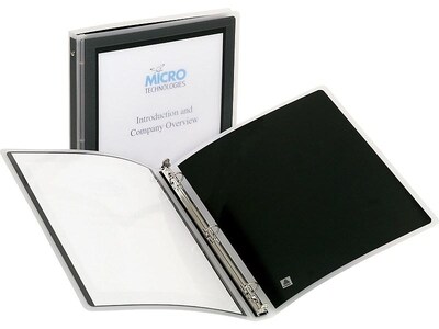 Avery Flexi-View 1&quot; 3-Ring View Binder, Black (17686)