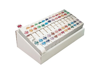 Smead BCCR Bar Style Color-Coded Labels, Alphabetical (A-Z), Assorted Colors, 500/Roll (67070)