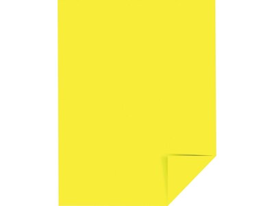 Neenah Paper Astrobrights Multipurpose Paper, 24 lbs, 8.5&quot; x 11&quot;, Lift-Off Lemon, 500/Ream (21011)