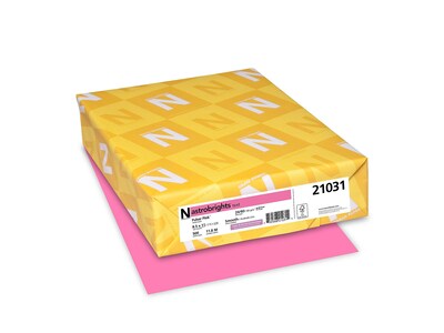 Astrobrights Multipurpose Paper, 24 lbs, 8.5" x 11", Pulsar Pink, 500/Pack (21031)