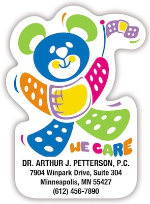 Medical Arts Press(r) Medical Die-Cut Magnets; 2-1/2x3", Colorful Bandage Bear, We Care!