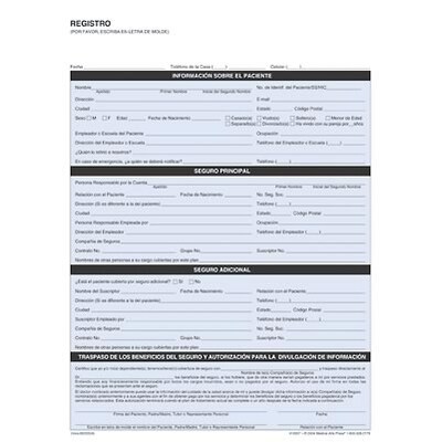 Medical Arts Press(r) Registration Form; Spanish