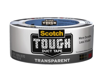 Scotch(r) Tough Duct Tape, 2" x 20 yds., Transparent (2120-A)