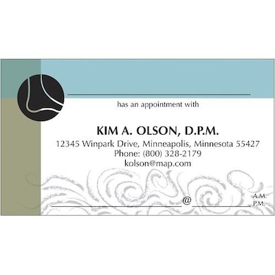 Medical Arts Press(r) Podiatry Full-Color Appointment Cards; Circle Foot Logo
