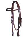 Big Horn 2brown browband Headstall